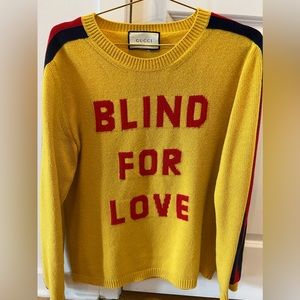 GUCCI Blind for Love" and wolf wool sweater